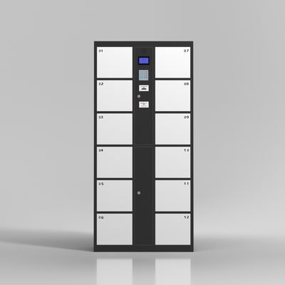 スーパーマーケット12のドアはロックのバー コードの電子貯蔵用ロッカーの指紋をとる