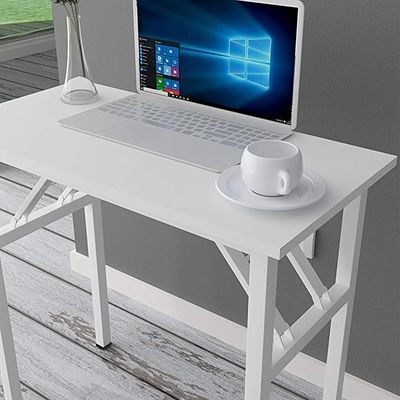 小型コンピュータの机の折りたたみ式テーブルアセンブリ丈夫で小さいライティング デスクの折りたたみの机無し