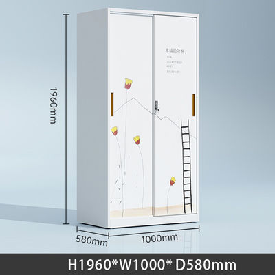 現代美しい塗る金属の貯蔵用ロッカーはワードローブのロッカーに着せる