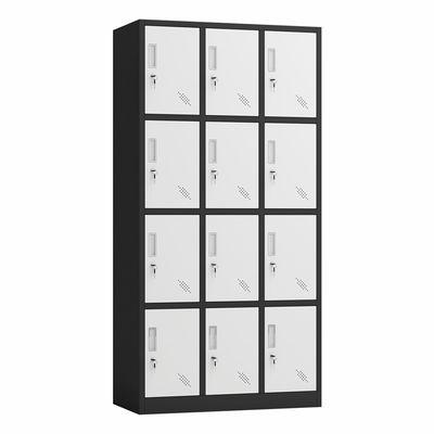 二重色12のドアのオフィスの金属のキャビネットのロッカーの家の貯蔵